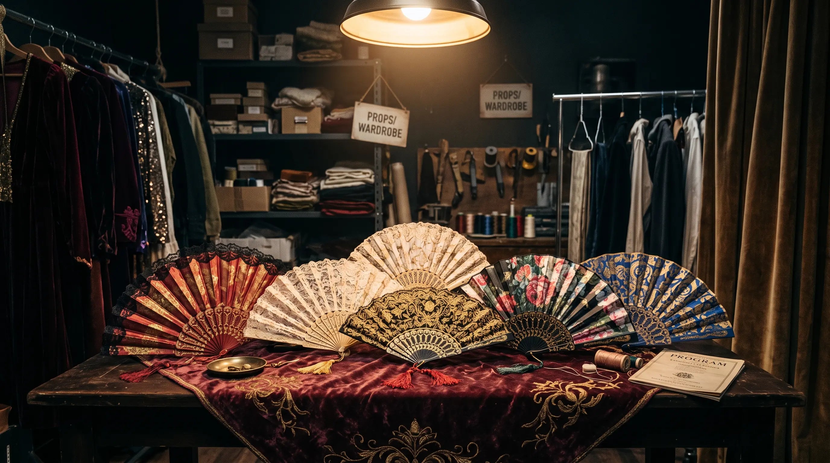 Folding Hand Fans for Theatre & Stage Use
