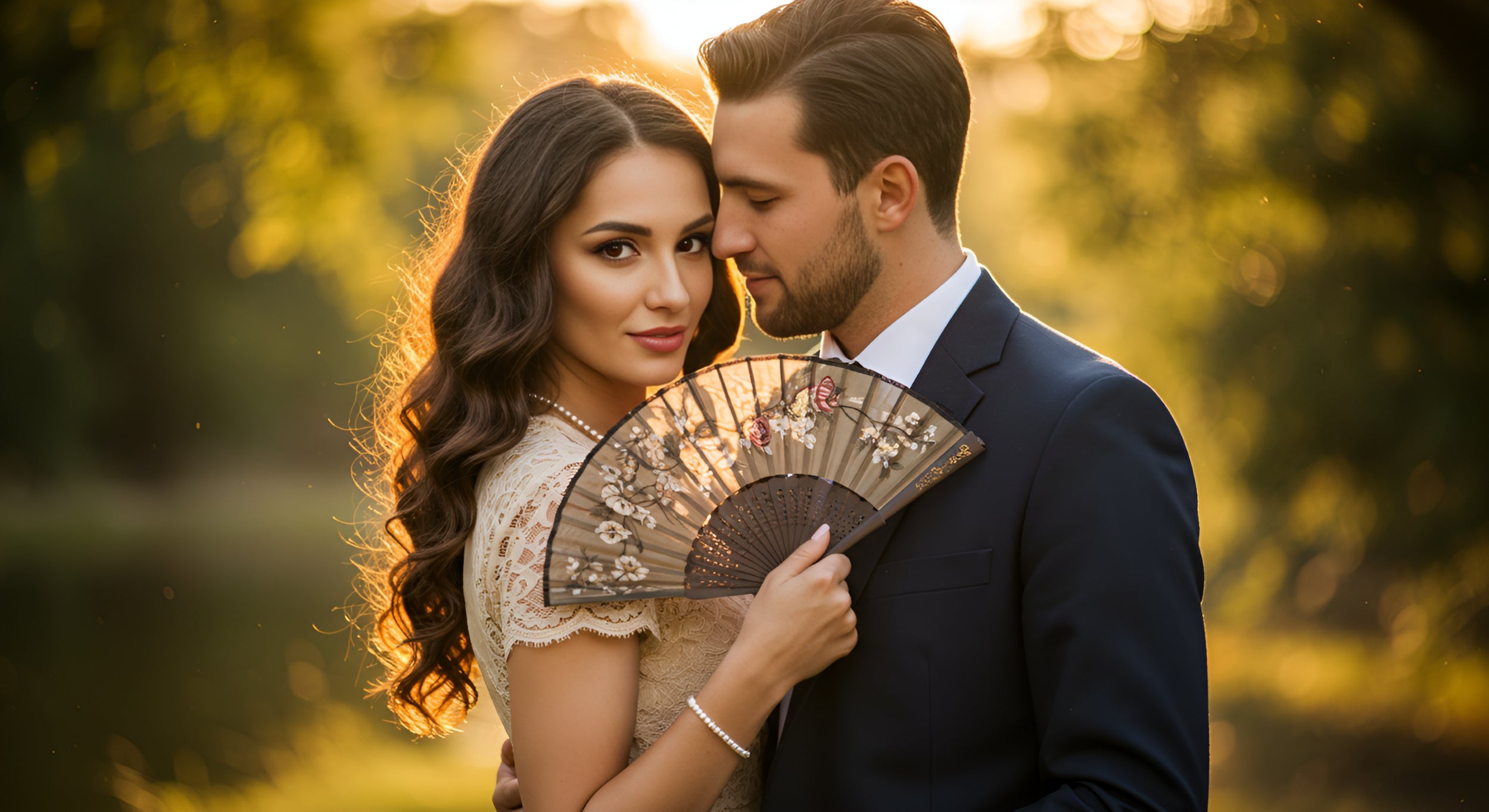 How Hand Fans Add a Vintage Touch to Romantic Photoshoots