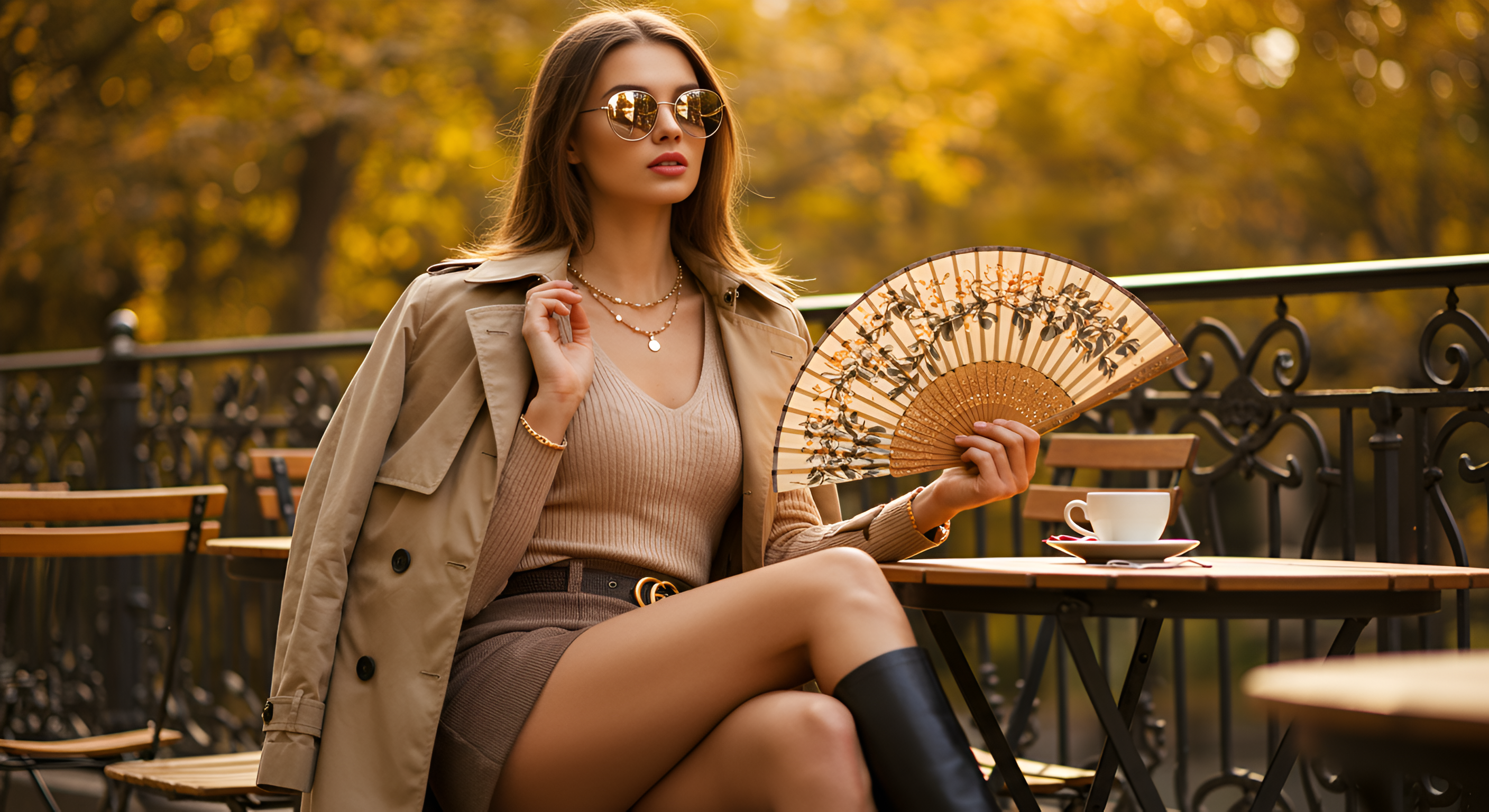 Hand Fans as Elegant Accessories for Autumn Outfits