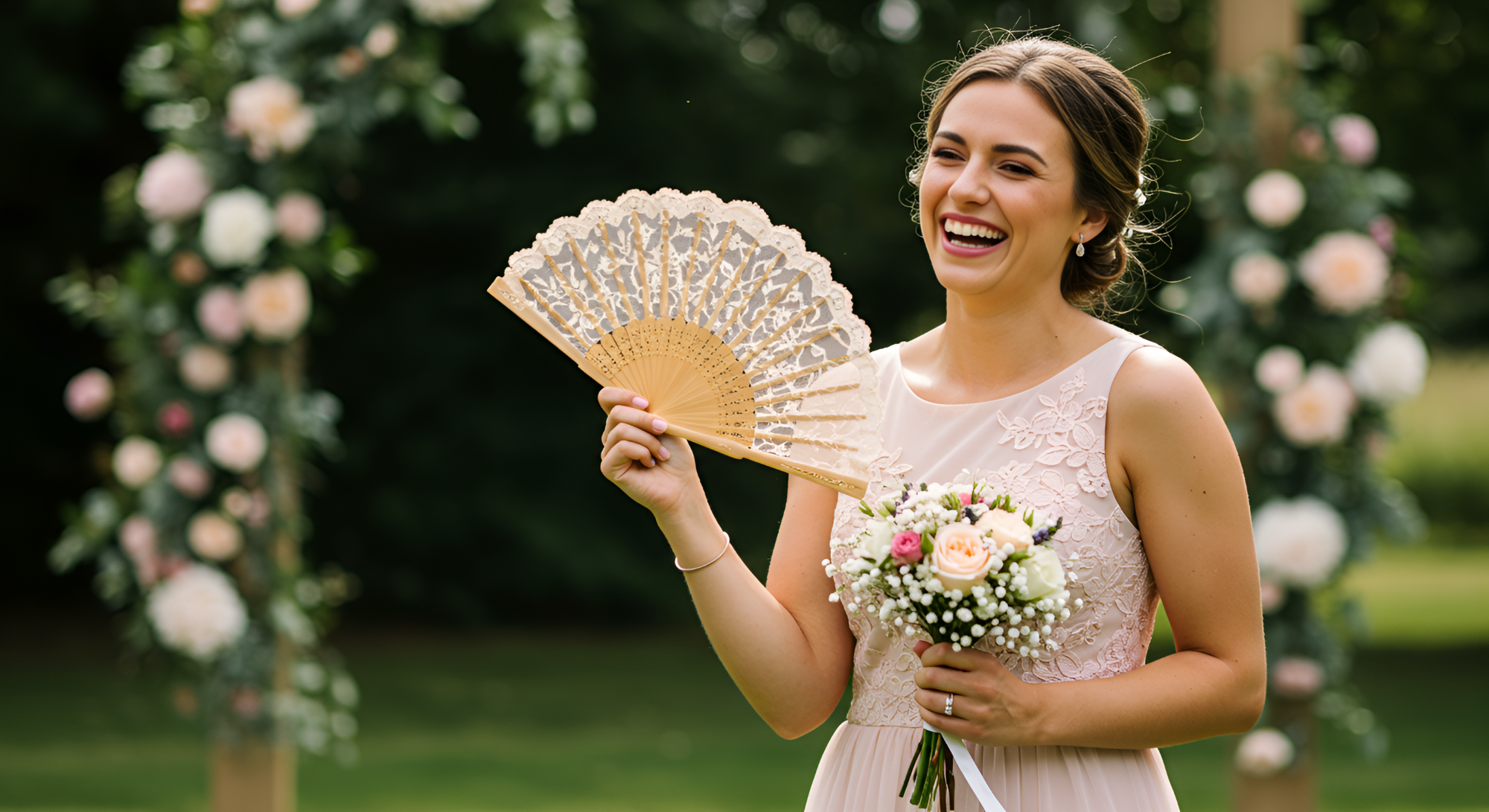 Hand Fans as a Stylish Bridesmaid Accessory
