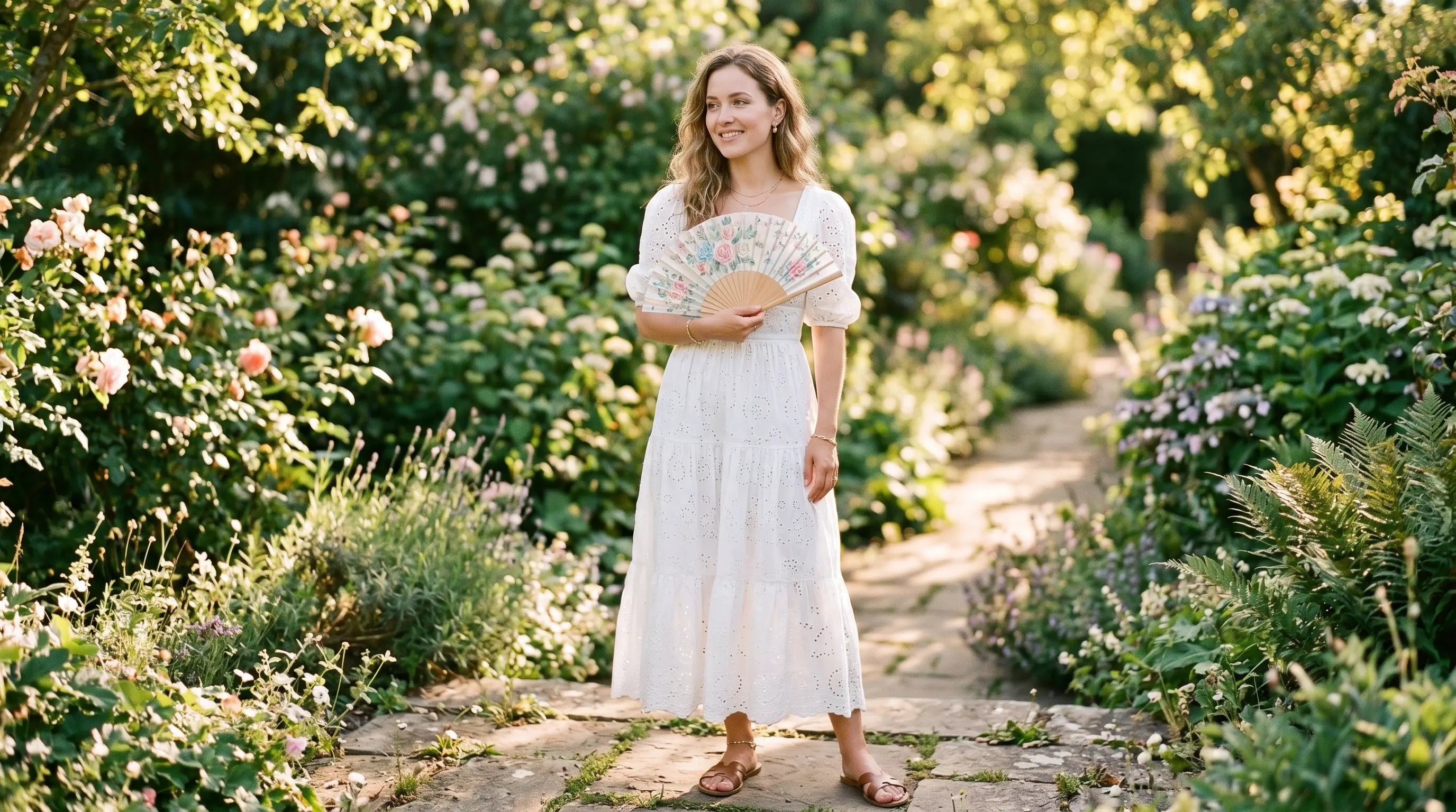 How to Match Folding Fans With Summer Dresses