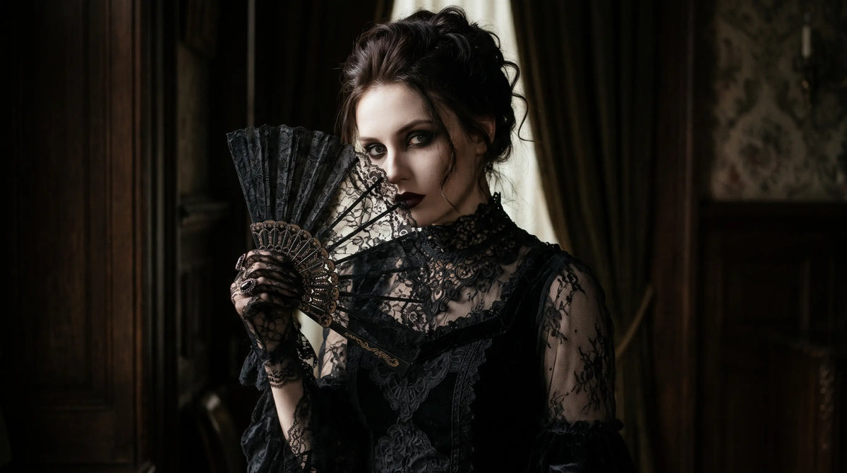 Why Folding Fans Work Well for Gothic & Alternative Fashion