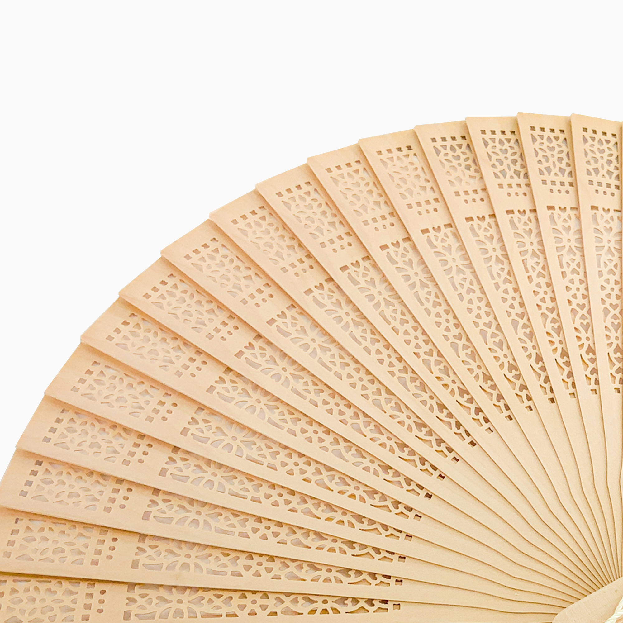 Sandalwood fan showcasing elegant craftsmanship and natural materials.