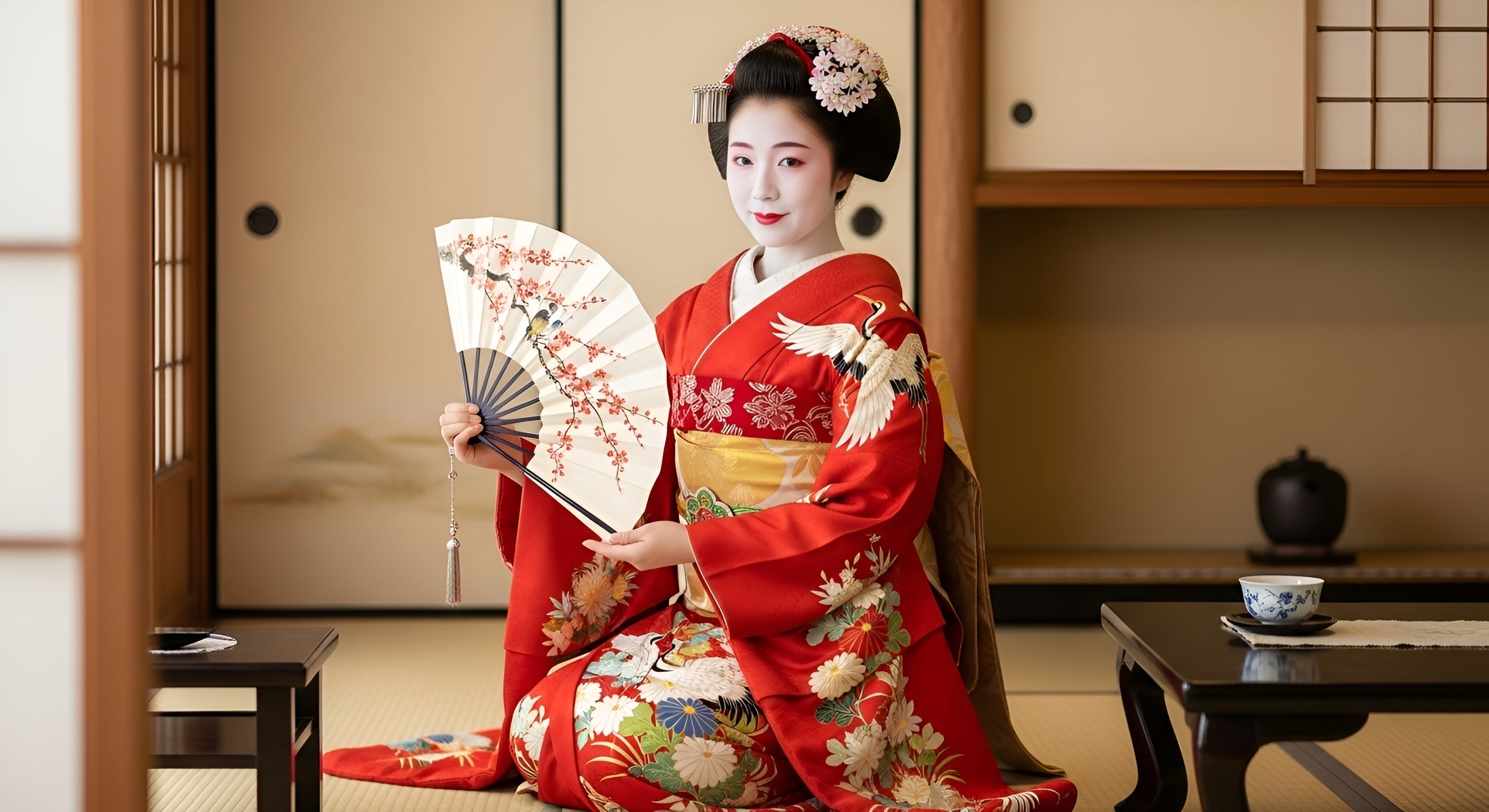 The Art of Japanese Geisha Fans