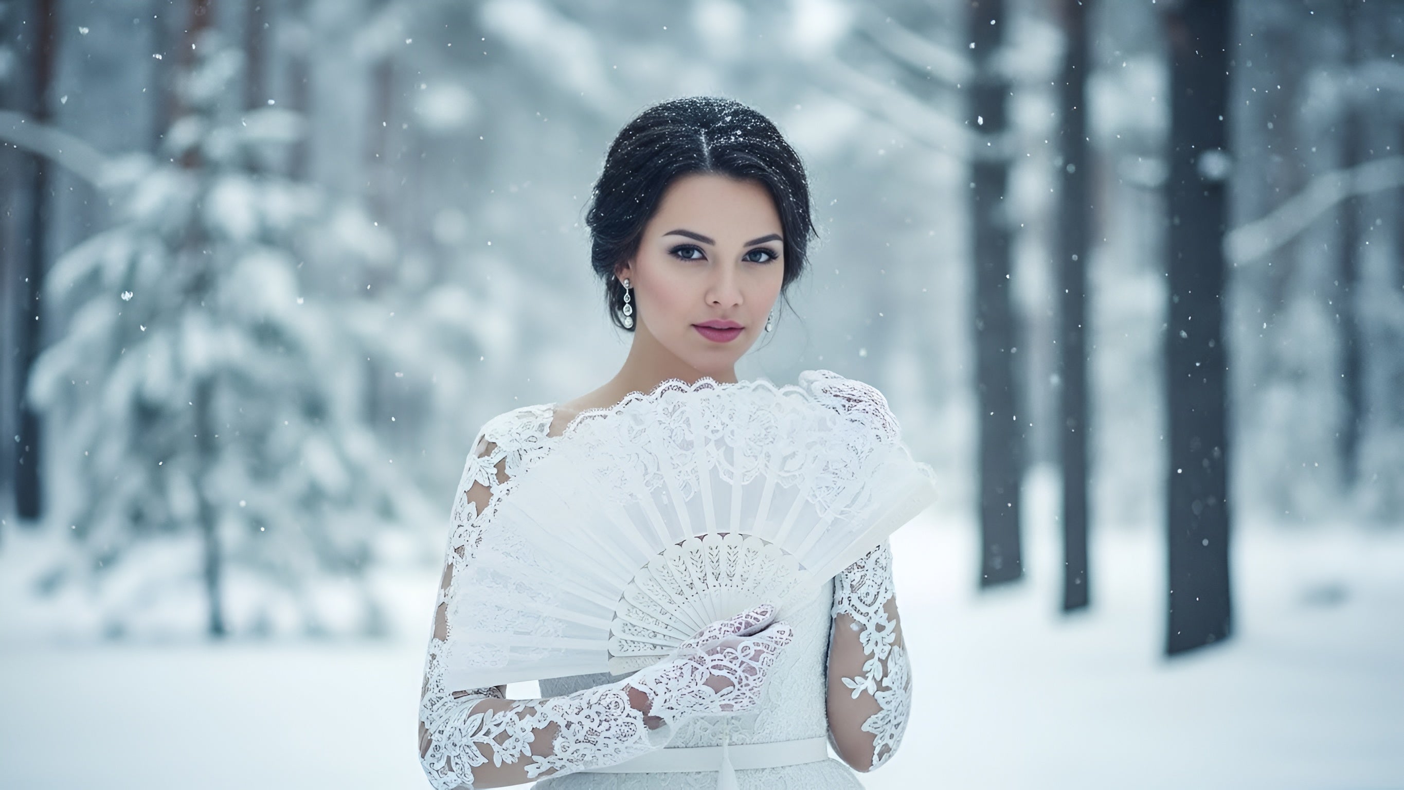 The Symbolism of White Fans in Winter Weddings
